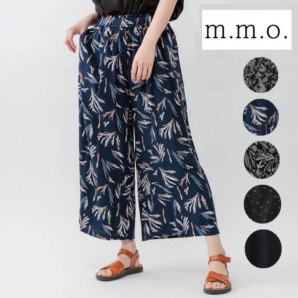 m.m.o 接触冷感プリントワイドパンツ
