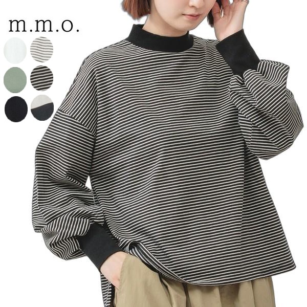 m.m.o OE天竺バスクボリューム袖ｔシャツ