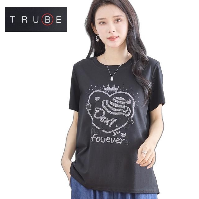 trube キラキラハート＆クラウンTシャツ
