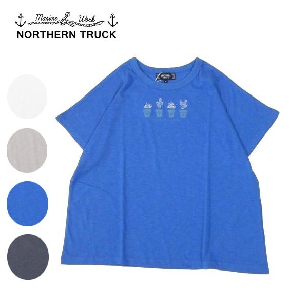 northern truck ノーザントラック 鉢植えプリント×刺しゅうｔシャツ