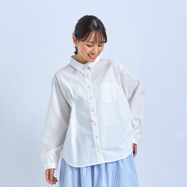 cloud nine クラウドナイン コットンオックス布帛シャツブラウス その2