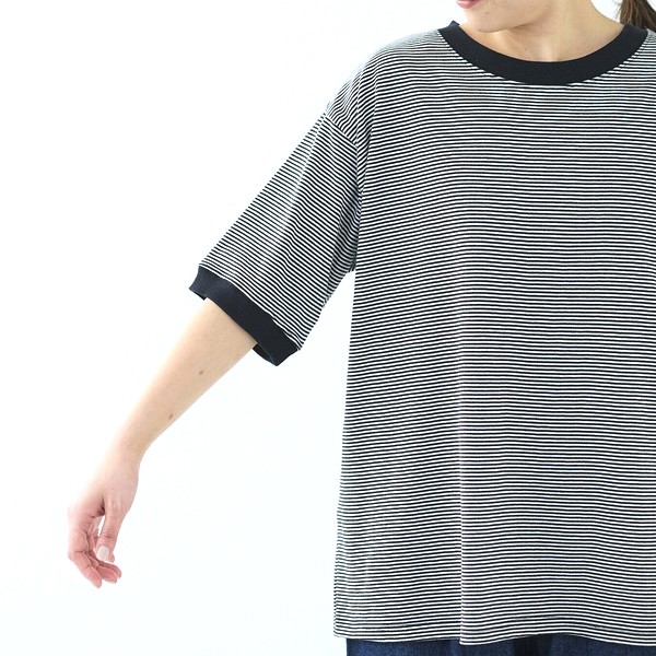 cloud nine クラウドナイン 襟ぐり袖口配色ハーフ袖ｔシャツ その5