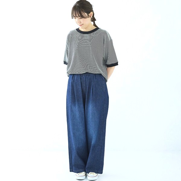 cloud nine クラウドナイン 襟ぐり袖口配色ハーフ袖ｔシャツ その8