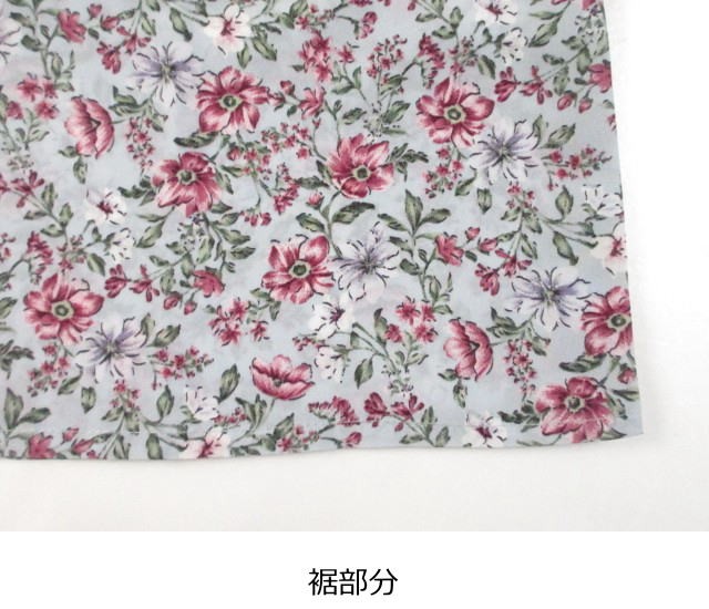 コシボチリメン花柄プリント後ろゴム入りかぶりエプロン その9