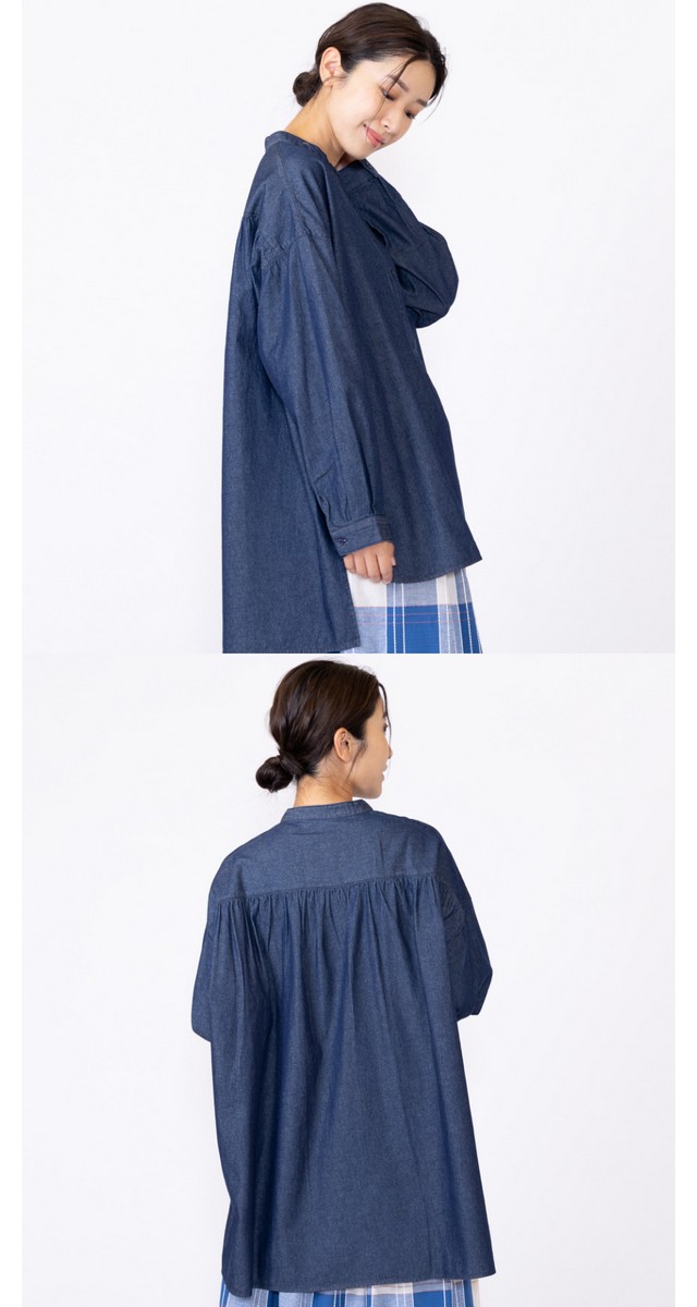naturalistic デニム前立てデザインチュニック その4
