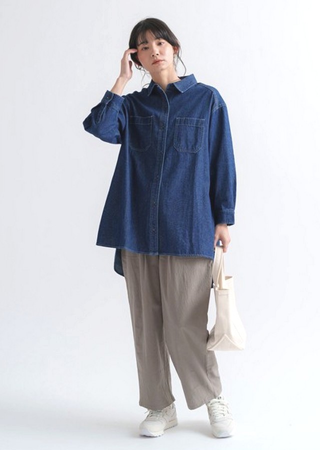 m.m.o デニムチュニックシャツ その6