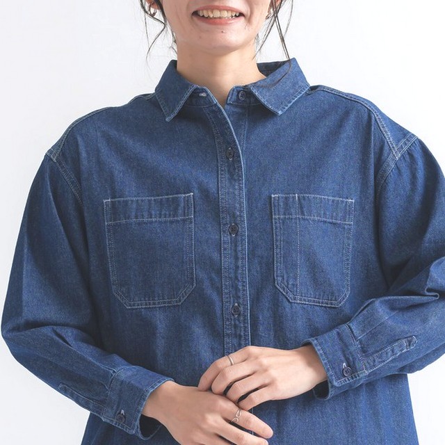 m.m.o デニムチュニックシャツ その7