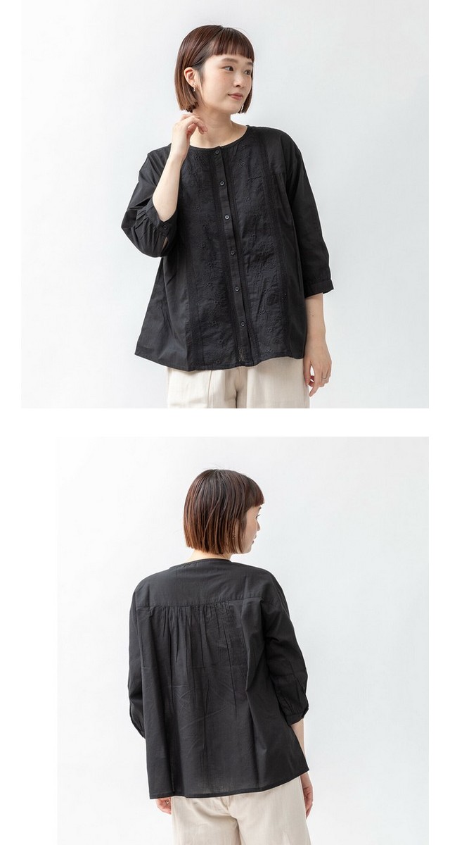m.m.o 綿100％キャンブリック刺繍レースブラウス その12