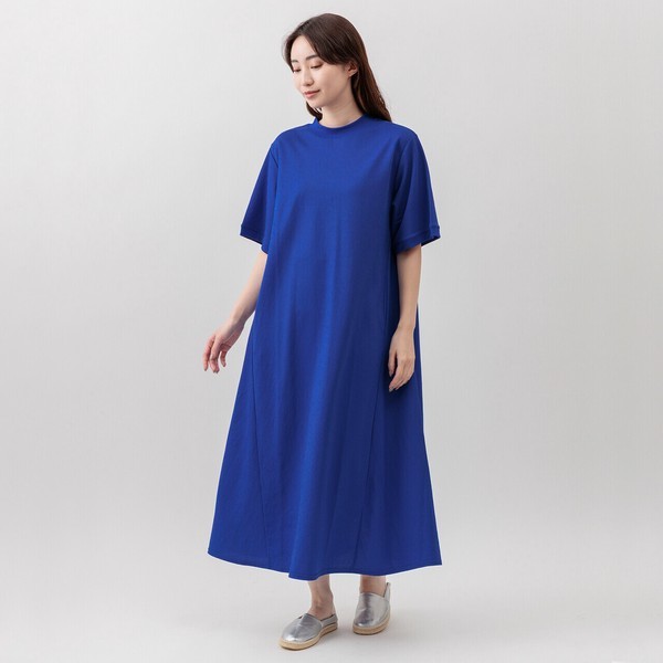m.m.o 接触冷感レーヨンナイロン鹿の子リブ使いワンピース その5