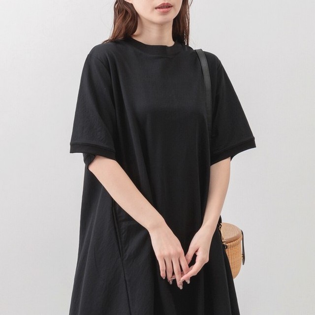 m.m.o 接触冷感レーヨンナイロン鹿の子リブ使いワンピース その10