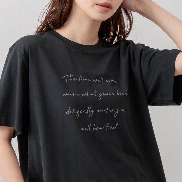 m.m.o 接触冷感ロゴプリントtシャツ その13