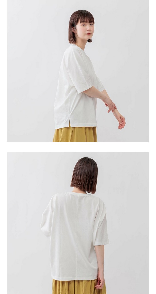 m.m.o 接触冷感クールネックドルマン五分袖Tシャツ その3