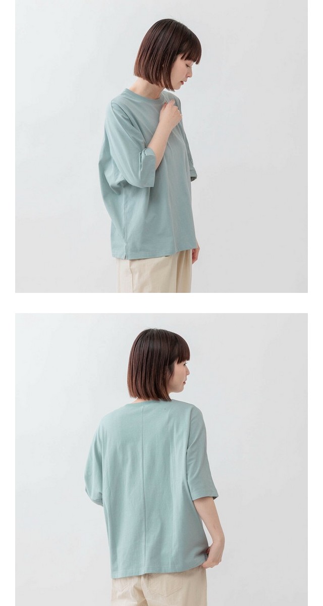 m.m.o 接触冷感クールネックドルマン五分袖Tシャツ その6