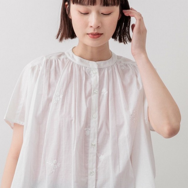 m.m.o 綿キャンブリック花刺繍ブラウス その4