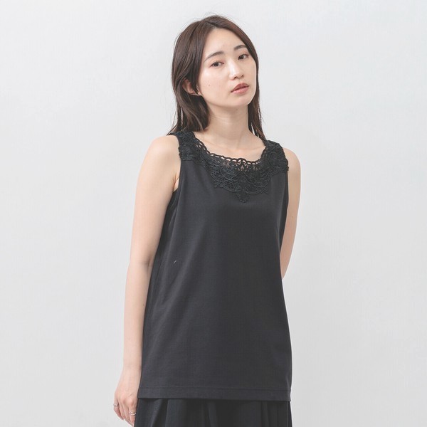 m.m.o 冷感天竺モチーフレースタンクトップ その12
