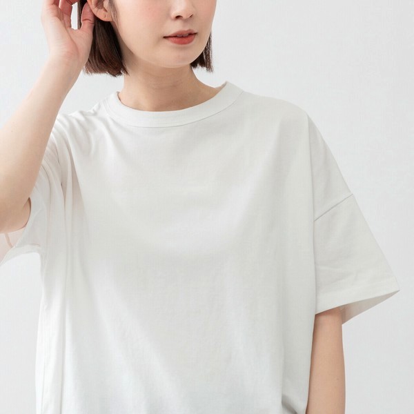 m.m.o クルーネックサイドスリット半袖カットソー その4