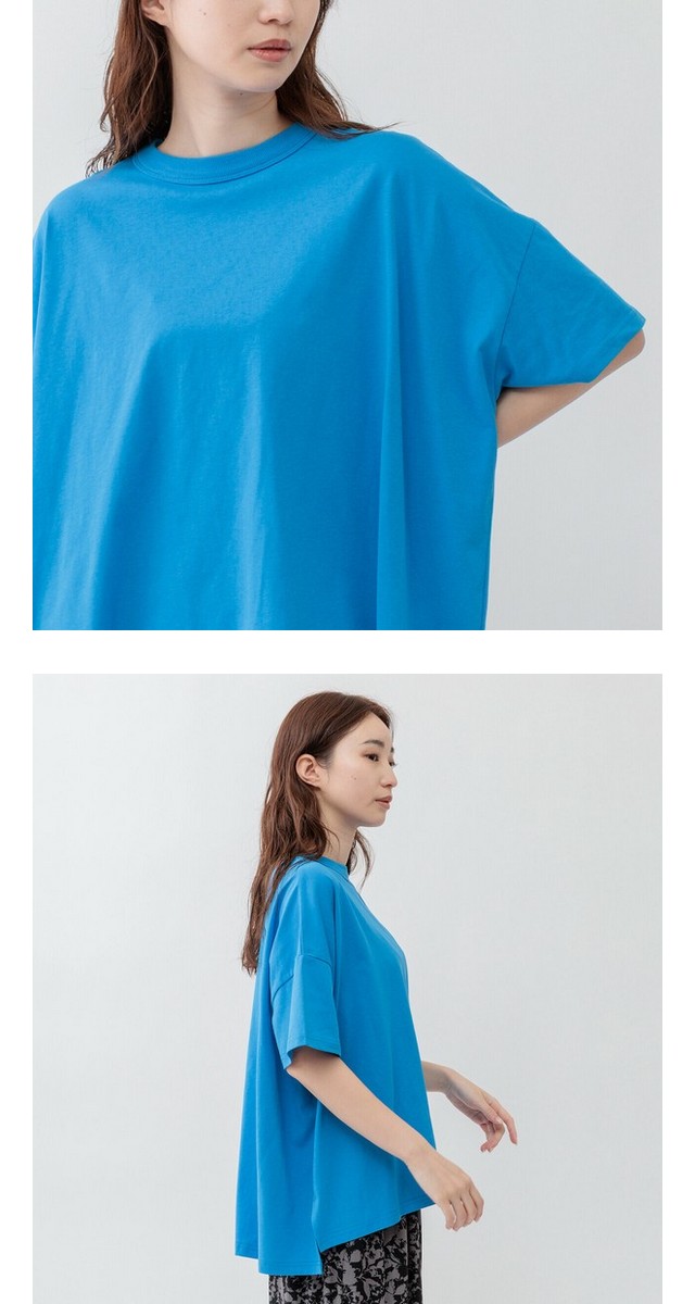m.m.o クルーネックサイドスリット半袖カットソー その10