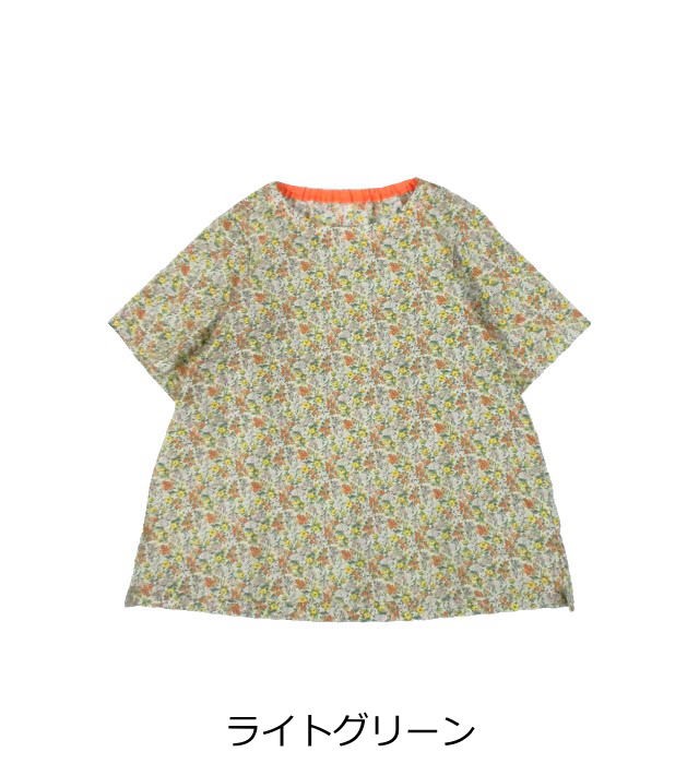 natural di lussa リップル小花柄プリントブラウス その9