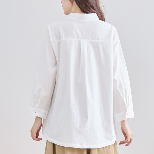trube アート調刺繍コットンシャツ その5