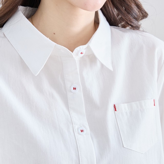trube アート調刺繍コットンシャツ その6