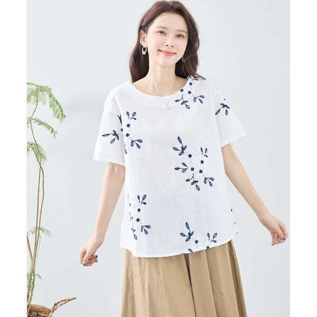 trube 刺繍花柄コットンプルオーバー その2