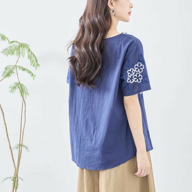 trube 刺繍花柄コットンプルオーバー その7