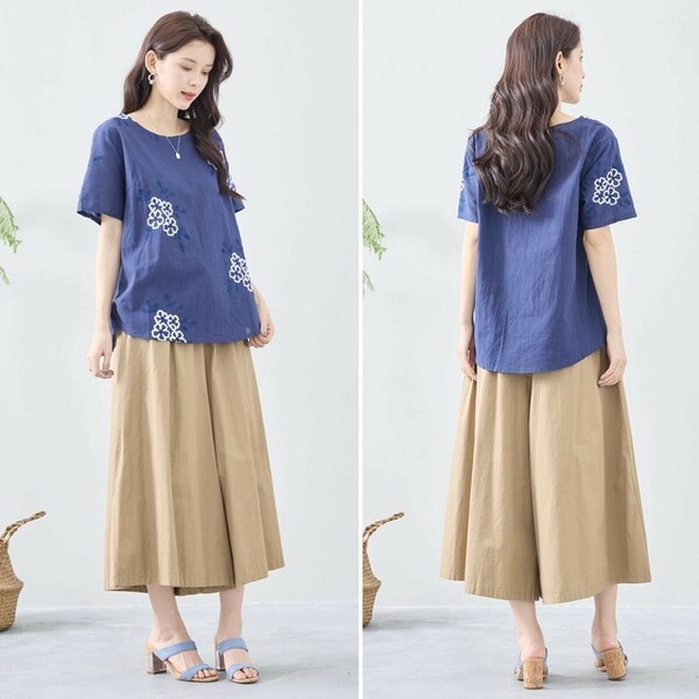 trube 刺繍花柄コットンプルオーバー その9