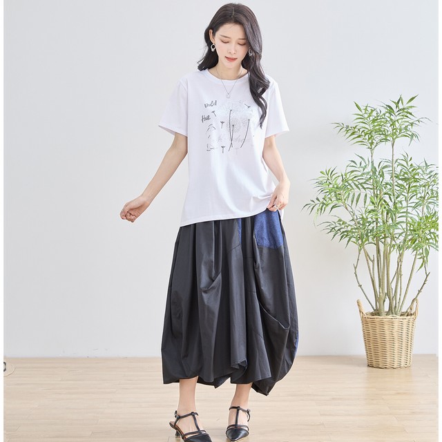 trube ラインストーンタンポポアートTシャツ その4