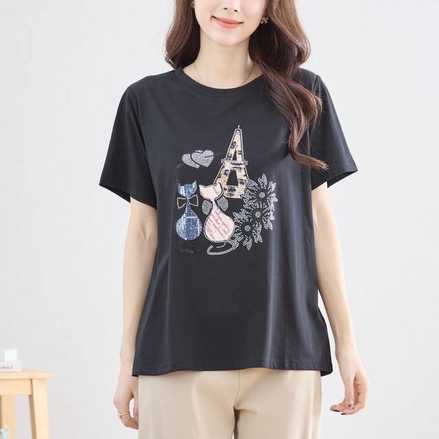 trube ロマンティックキャットデコレーションｔシャツ その5