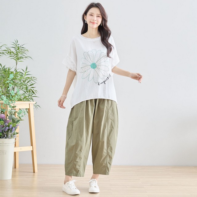 trube フラワーモチーフメッシュスリーブTシャツ その8