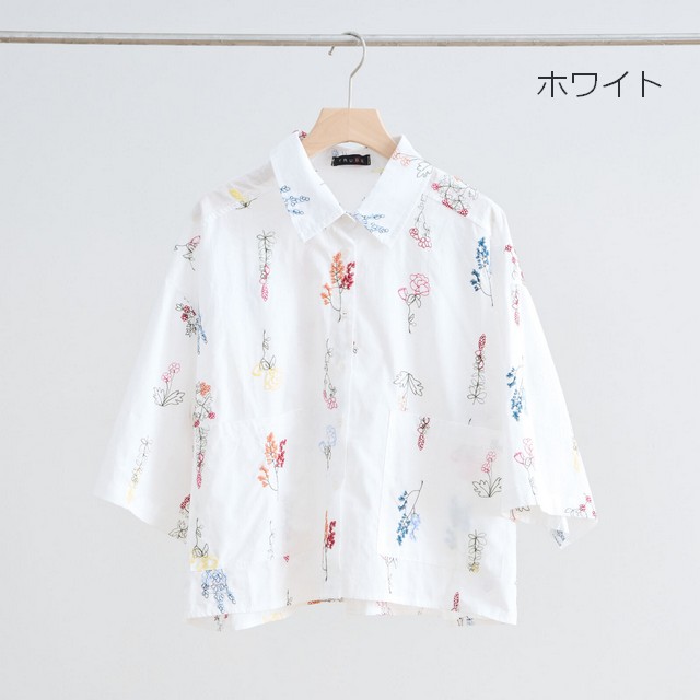 trube 草花刺しゅうシャツブラウス その12