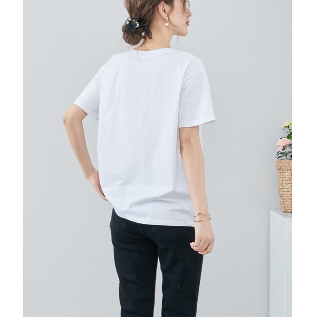 trube パールラインストーン自転車デザインTシャツ その6