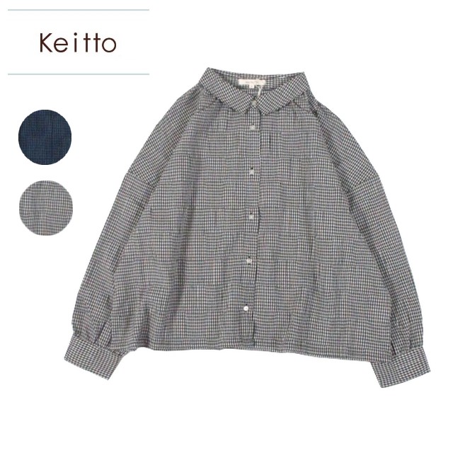 keitto ケイット シャーリングチェック柄シャツ